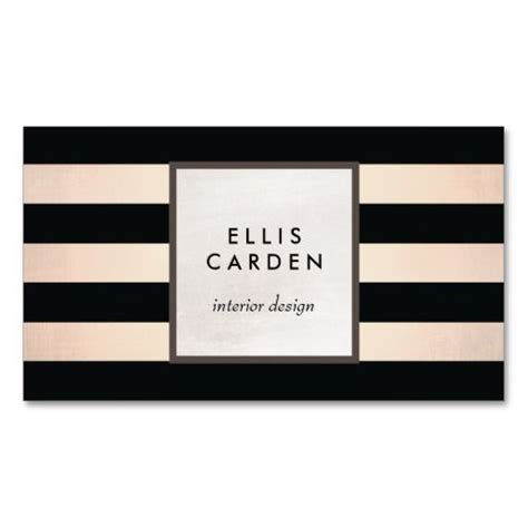 Modern Vintage Rose Gold Stripes Business Card Zazzle Stylish Business Cards Striped