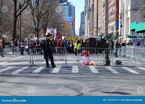 Police Barricade March For Our Lives Protest Gun Violence Nyc Ny