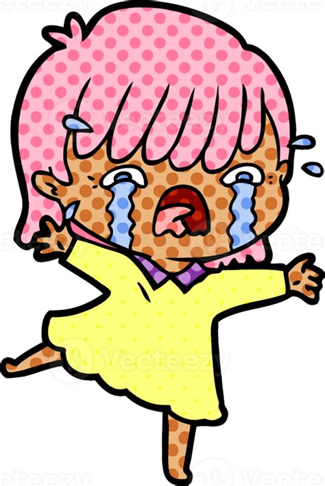 Cartoon Girl Crying Drawing 46827577 Png