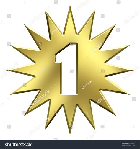 Number One Gold Star Stock Illustration 71188849 Shutterstock