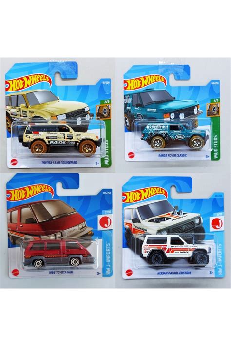 HOT WHEELS lü Arazi Off Road Model Araba Seti Toyota Land Cruiser Range Rover Nissan