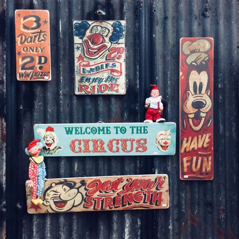 Circus signs | Vintage house, Circus signs, Beautiful gifts