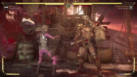 Mortal Kombat 11 Cassie Cage Vs Shao Kahn Youtube