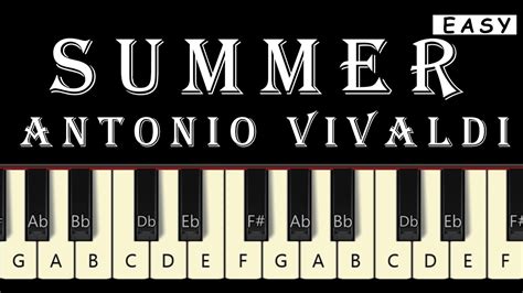 Vivaldi Four Seasons The Summer L Estate Der Sommer Easy Piano