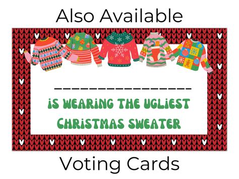 Ugly Christmas Sweater Certificate Printable Ugly Christmas Sweater