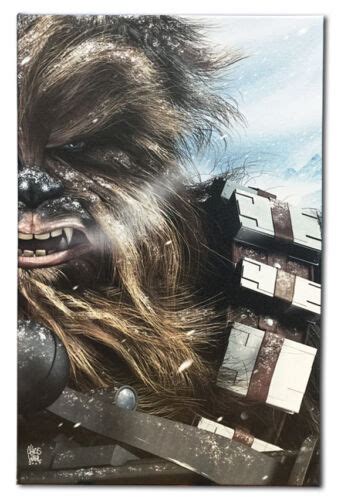 Chewbacca Wookiee Winter Warrior in Hoth Snow Star Wars Artwork Giclée