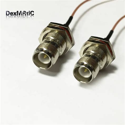 New RP TNC Female Jack Nut Switch RP TNC Female Male Pin Pigtail Cable