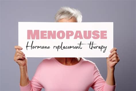 Una Mujer Con Signo De Menopausia Terapia De Reemplazo Hormonal Imagen