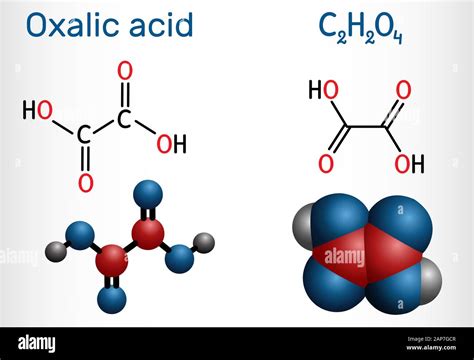 L acide oxalique C2H2O4 molécule C est un acide dicarboxylique