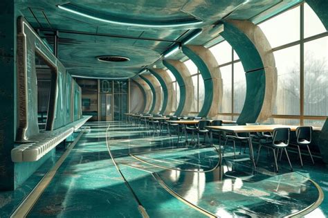 Abstract Futuristic School Classroom Futuristic Classroom In School Of The Future Classroom For