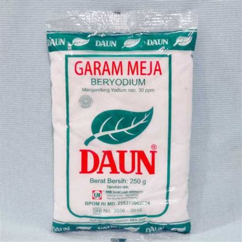 Jual Daun Garam Meja Beryodium 250 Gr Shopee Indonesia