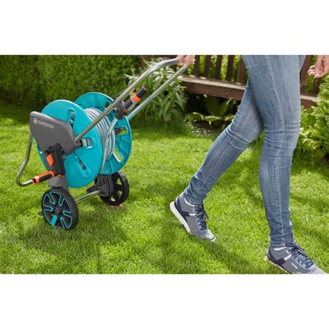 Gardena Schlauchwagen Cleverroll M Set T Rkis Grau Meter Mit