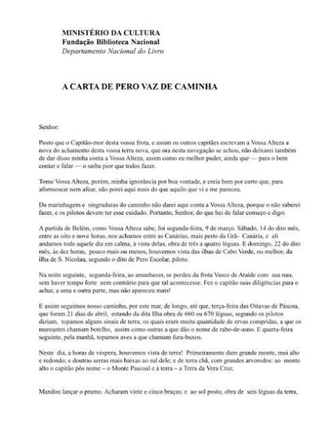 Carta Caminha Literatura