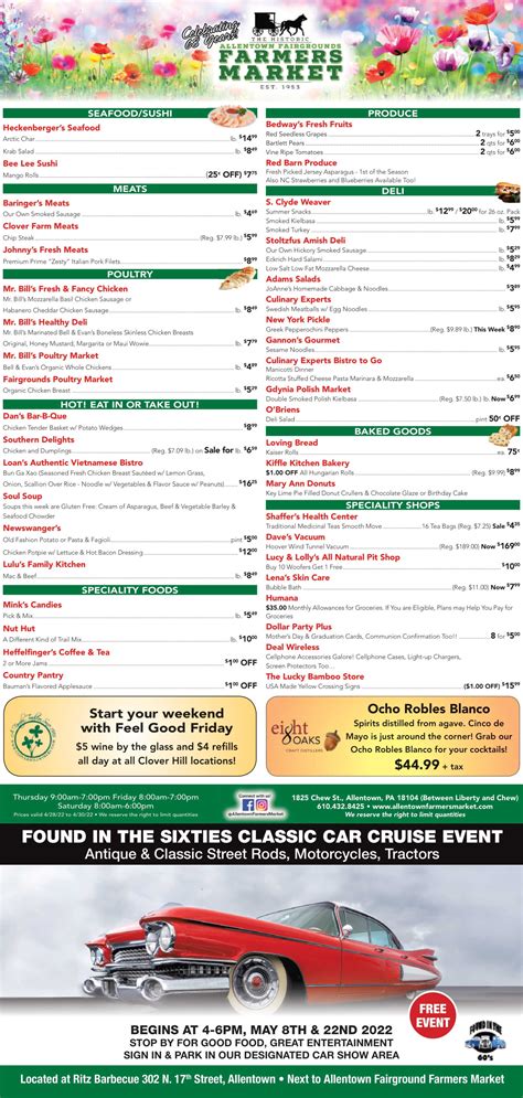 Allentown Fairgrounds Farmers Market - Allentown, PA - Weekly Specials