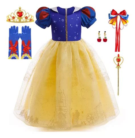 Disfraz De Princesa De Blancanieves Para Niñas Vestido De Carnaval De