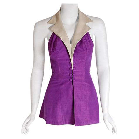 1969 Emilio Pucci Documented Pink And Brown Graphic Print Cut Out Bikini Swimsuit At 1stDibs