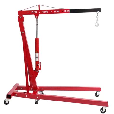 Heavy Duty Ton Folding Hydraulic Engine Hoist Steel Garage Shop Crane