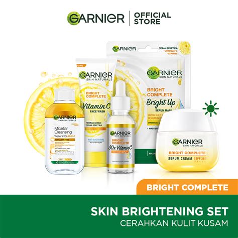 Jual Paket Skincare Garnier Bright Complete Vitamin C Complete Set