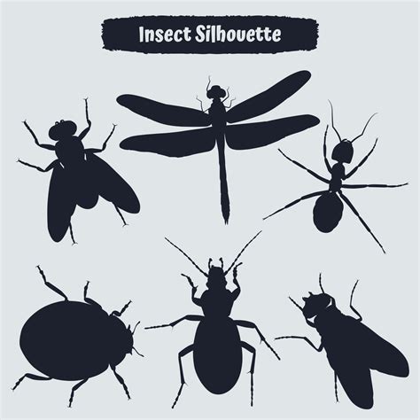 Flat Insect Silhouettes Collection 15774232 Vector Art At Vecteezy