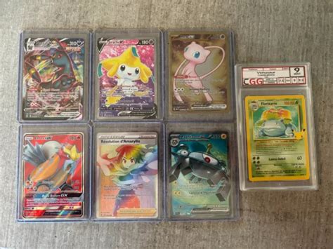 LOT CARTES POKÉMON ULTRA RARES Florizarre Holo CGG 9 Dracaufeu