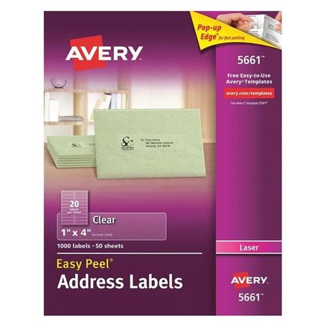 Avery Avery Clear Easy Peel Address Labels For Laser Printers