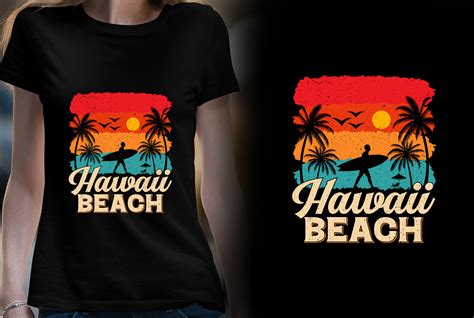 Hawaii Summer Beach T Shirt Design Graphic By Creative Design