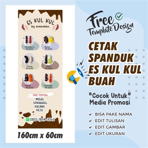 Banner Spanduk ES KUL KUL 160 X 60 Cm BISA DI EDIT V3 Lazada Indonesia