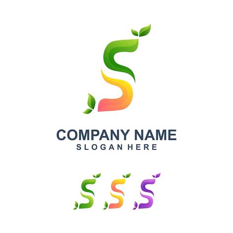 Premium Vector Colorful Letter S With Leaf Logo