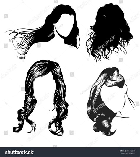 Various Female Hair Styles Heads Women Stock Vector Royalty Free