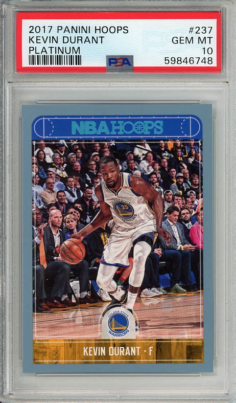 Panini Hoops Kevin Durant Platinum Psa Gem Mint Myslabs