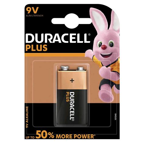 Buy Duracell Plus Power Type 9v Alkaline Batteries Pack Of 1 Online At