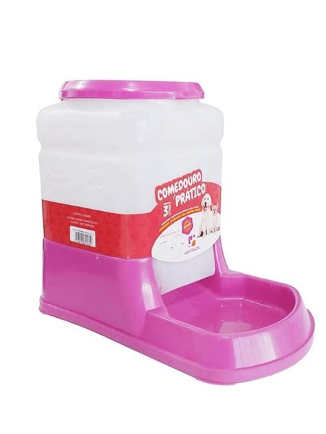 Comedouro Automático Prático 3 Litros Ração para Cães E Gatos SHEIN