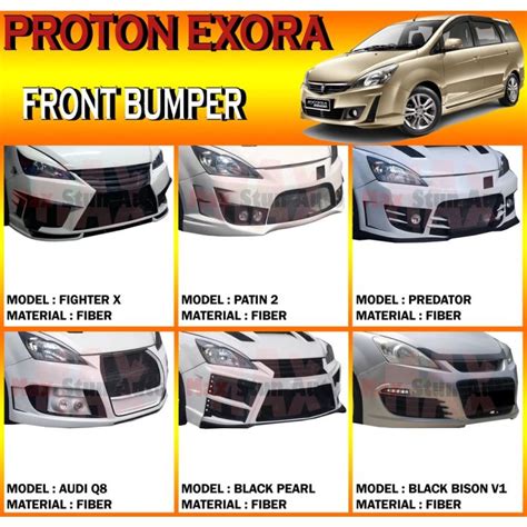 Proton Exora Front Bumper Fiber Bumper Depan For Exora