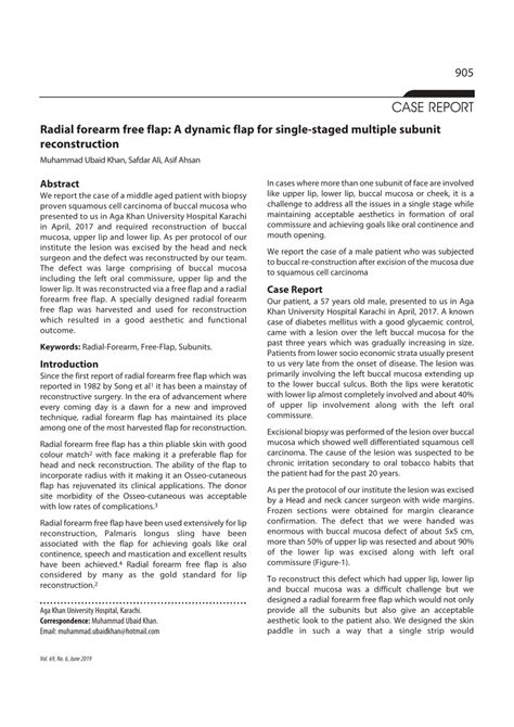 (PDF) Radial forearm free flap: A dynamic flap for single-staged multiple subunit reconstruction