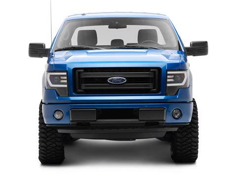 F 150 Led Drl Projector Headlights With Clear Corners Black Housing Clear Lens 09 14 F 150 W