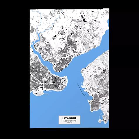 Poster Istanbul Im Stil Schwarzplan Urbanmapdesign