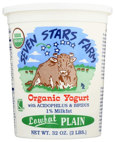 Seven Stars Yogurt Low Fat Plain Organic 32 Ounce Grocery And Gourmet Food