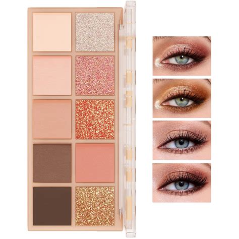 Amazon 10 Colors Makeup Naked Eyeshadow Palette Nude Matte Shimmer Eyeshadow Palette