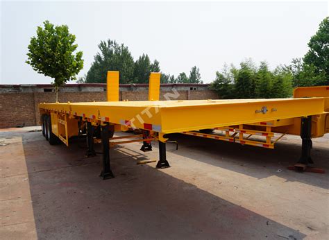 Tri Axle Flatbed Trailer Extendable Flatbed Trailer For Sale Titan