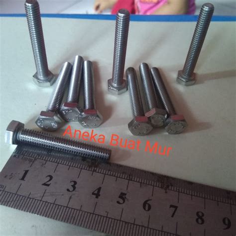 Jual Baut Hexagonal Stainless M X Mm Atau Baut Panjang Cm