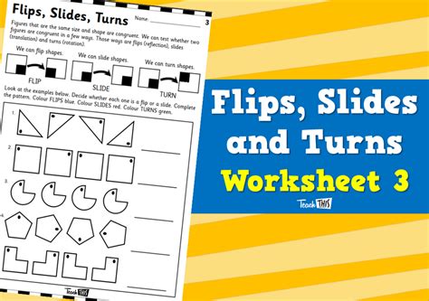 Flips Slides And Turns Worksheet Teacher Resources And