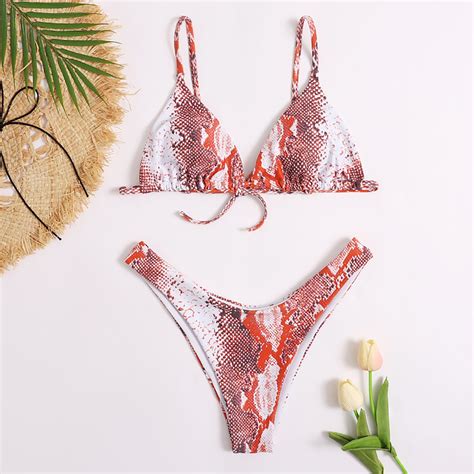 Amidoa Lace Up Women Swimsuits Sparkle Cheeky High Cut Bikini Sets Swim