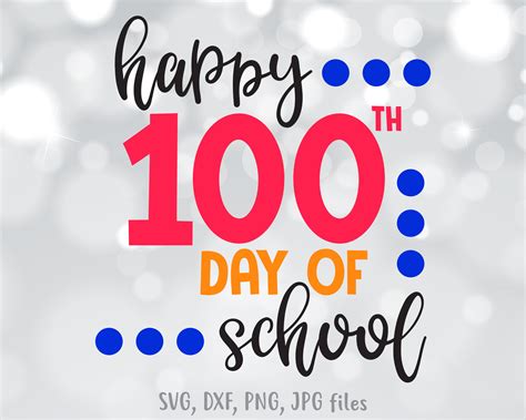 Happy Th Day Of School Svg Happy Days Cut File Th Etsy