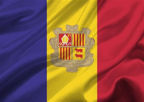 Premium Photo Andorra Flag Waving In The Wind