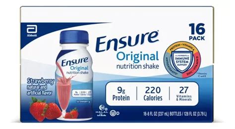 Ensure Adulto Sabor Fresa Caja De 16 Botellas 237m Americano Envío gratis