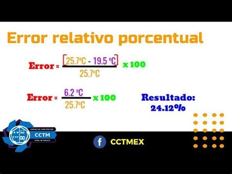 C Mo Calcular El Error Relativo Porcentual Muy B Sico Youtube