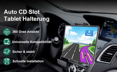 Cuxwill Auto Tablet Halterung CD Schlitz für 4 13 iPad Ausrüstung