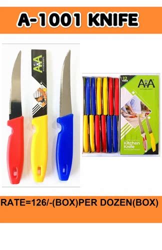 AAA Stainless Steel And Plastic A 1004 COLOR KITCHEN KNIFE For