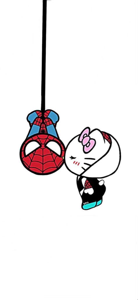 Hello Kitty And Spiderman Desktop Wallpaper