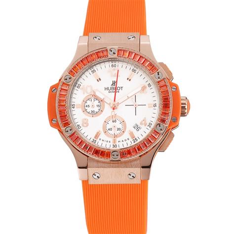 Dial Hublot Big Bang Tutti Frutti naranja correa de oro 1 1 réplicas